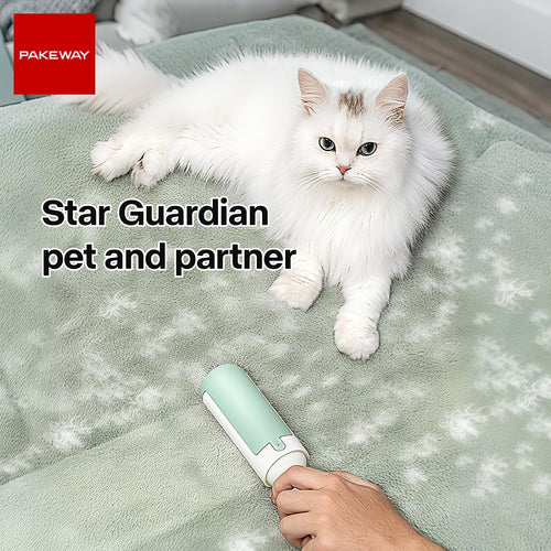 2 Pack Pet Hair Remover for Couch & Carpet, Reusable Lint Roller with Self-Cleaning Base, Dog & Cat Fur Remover, Portable Hair Removal Tool